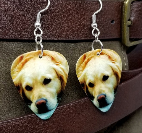 Golden Retriever Guitar Pick Earrings