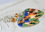 Great Danes on Guitar Pick Earrings with Topaz Swarovski Crystals