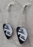 Happy Halloween Raven Dangling Guitar Pick Earrings