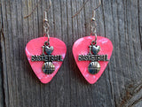 CLEARANCE I Heart Basketball Charm Guitar Pick Earrings - Pick Your Color