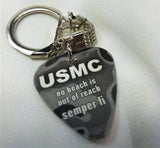 Military Marines Guitar Pick Keychain