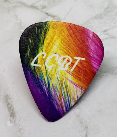 LGBT Pride Guitar Pick Pin or Tie Tack