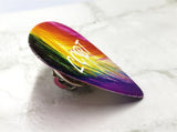 LGBT Pride Guitar Pick Pin or Tie Tack
