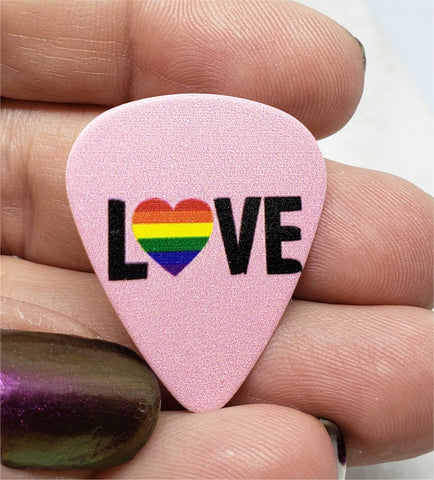 Pride Love Guitar Pick Pin or Tie Tack