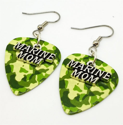 CLEARANCE Marine Mom Charms Guitar Pick Earrings - Pick Your Color