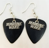 Marine Wife Charm Guitar Pick Earrings - Pick Your Color