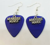 Marine Wife Charm Guitar Pick Earrings - Pick Your Color