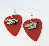 Marine Wife Charm Guitar Pick Earrings - Pick Your Color
