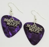 Marine Wife Charm Guitar Pick Earrings - Pick Your Color