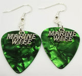 Marine Wife Charm Guitar Pick Earrings - Pick Your Color