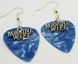Marine Wife Charm Guitar Pick Earrings - Pick Your Color