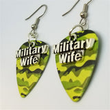 Marine Wife Charm Guitar Pick Earrings - Pick Your Color