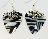 Marine Wife Charm Guitar Pick Earrings - Pick Your Color