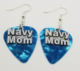 CLEARANCE Navy Mom Charms Guitar Pick Earrings - Pick Your Color