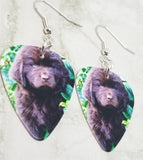 Newfoundland Puppy Guitar Pick Earrings
