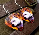 Pit Bull Guitar Pick Earrings