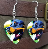 Rottweiler Guitar Pick Earrings