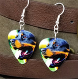 Rottweiler Guitar Pick Earrings