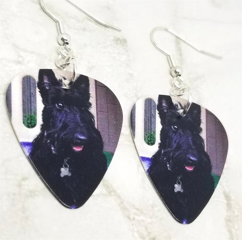 Scottie Scotty Scottish Terrier Guitar Pick Earrings