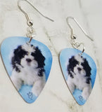 Shih Tzu Puppy Guitar Pick Earrings