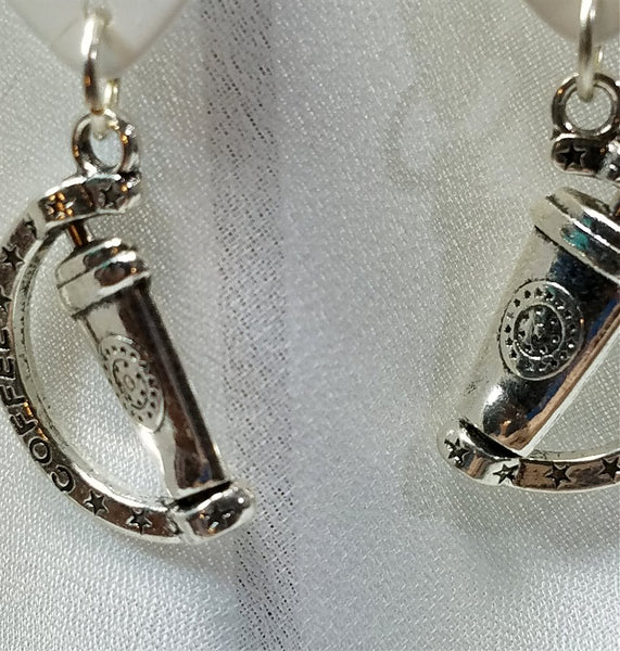 Starbucks Guitar Pick Earrings with Coffee Charm Dangles – SimplyRaevyn