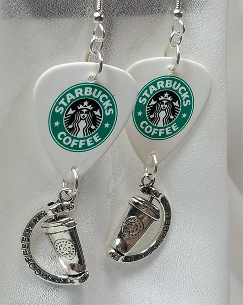 Starbucks Guitar Pick Earrings with Coffee Charm Dangles – SimplyRaevyn