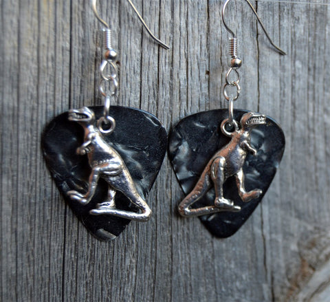 CLEARANCE Tyrannosaurus Rex Charm Guitar Pick Earrings - Pick Your Color