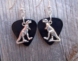 CLEARANCE Tyrannosaurus Rex Charm Guitar Pick Earrings - Pick Your Color