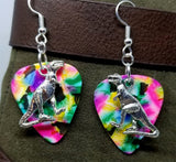 CLEARANCE Tyrannosaurus Rex Charm Guitar Pick Earrings - Pick Your Color