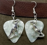 CLEARANCE Tyrannosaurus Rex Charm Guitar Pick Earrings - Pick Your Color