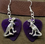 CLEARANCE Tyrannosaurus Rex Charm Guitar Pick Earrings - Pick Your Color