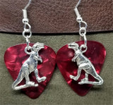 CLEARANCE Tyrannosaurus Rex Charm Guitar Pick Earrings - Pick Your Color
