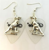 CLEARANCE Tyrannosaurus Rex Charm Guitar Pick Earrings - Pick Your Color