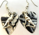 CLEARANCE Tyrannosaurus Rex Charm Guitar Pick Earrings - Pick Your Color
