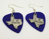 CLEARANCE I Love Texas Charm Guitar Pick Earrings - Pick Your Color