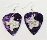 CLEARANCE I Love Texas Charm Guitar Pick Earrings - Pick Your Color