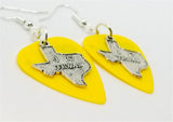 CLEARANCE I Love Texas Charm Guitar Pick Earrings - Pick Your Color