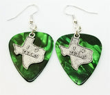 CLEARANCE I Love Texas Charm Guitar Pick Earrings - Pick Your Color