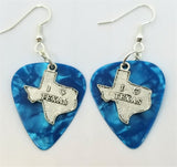 CLEARANCE I Love Texas Charm Guitar Pick Earrings - Pick Your Color