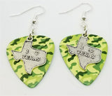 CLEARANCE I Love Texas Charm Guitar Pick Earrings - Pick Your Color