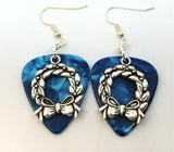 CLEARANCE Christmas Wreath Charm Guitar Pick Earrings - Pick Your Color