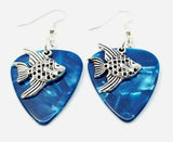 CLEARANCE Angelfish Charm Guitar Pick Earrings - Pick Your Color