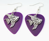CLEARANCE Angelfish Charm Guitar Pick Earrings - Pick Your Color