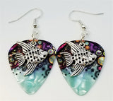 CLEARANCE Angelfish Charm Guitar Pick Earrings - Pick Your Color
