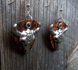 Large Animal Skull Guitar Pick Earrings - Pick Your Color