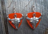 Large Animal Skull Guitar Pick Earrings - Pick Your Color