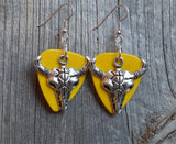 Large Animal Skull Guitar Pick Earrings - Pick Your Color