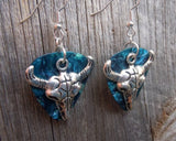 Large Animal Skull Guitar Pick Earrings - Pick Your Color