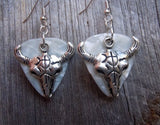 Large Animal Skull Guitar Pick Earrings - Pick Your Color
