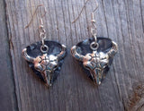 Large Animal Skull Guitar Pick Earrings - Pick Your Color